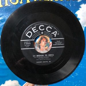 Sammy Davis Jr. Six Bridges To Cross/All Of You Vinyl 45 Record '55